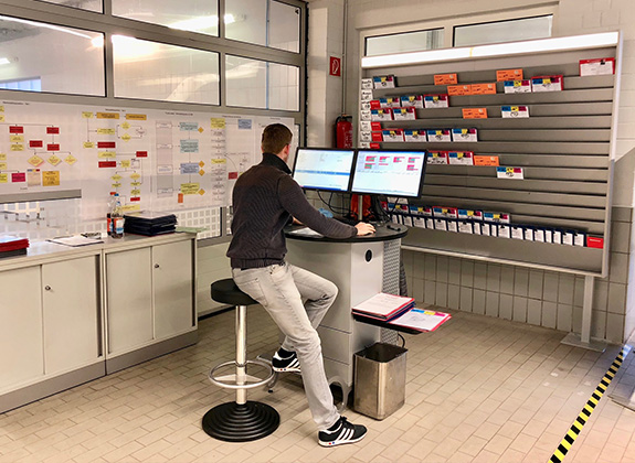 Dyspa Werkstattplantafel von unyco - für Autohaus und Werkstatt
