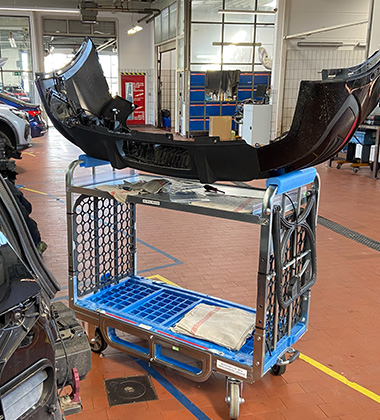 Loggyflex Duo mini Verteilerwagen von unyco - für Autohaus und Werkstatt